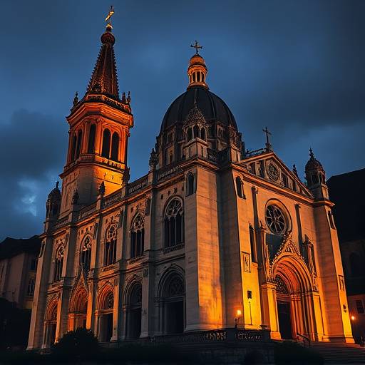 Vue de la Basilique Notre-Dame de Fourvi√®re √† Lyon
